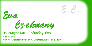 eva czekmany business card